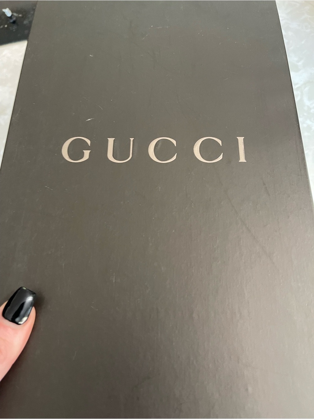 Gucci Patent Leather Buckle Pumps Heels Smoke Grey Gray Size 39B Italy Box flaw - Picture 4 of 15